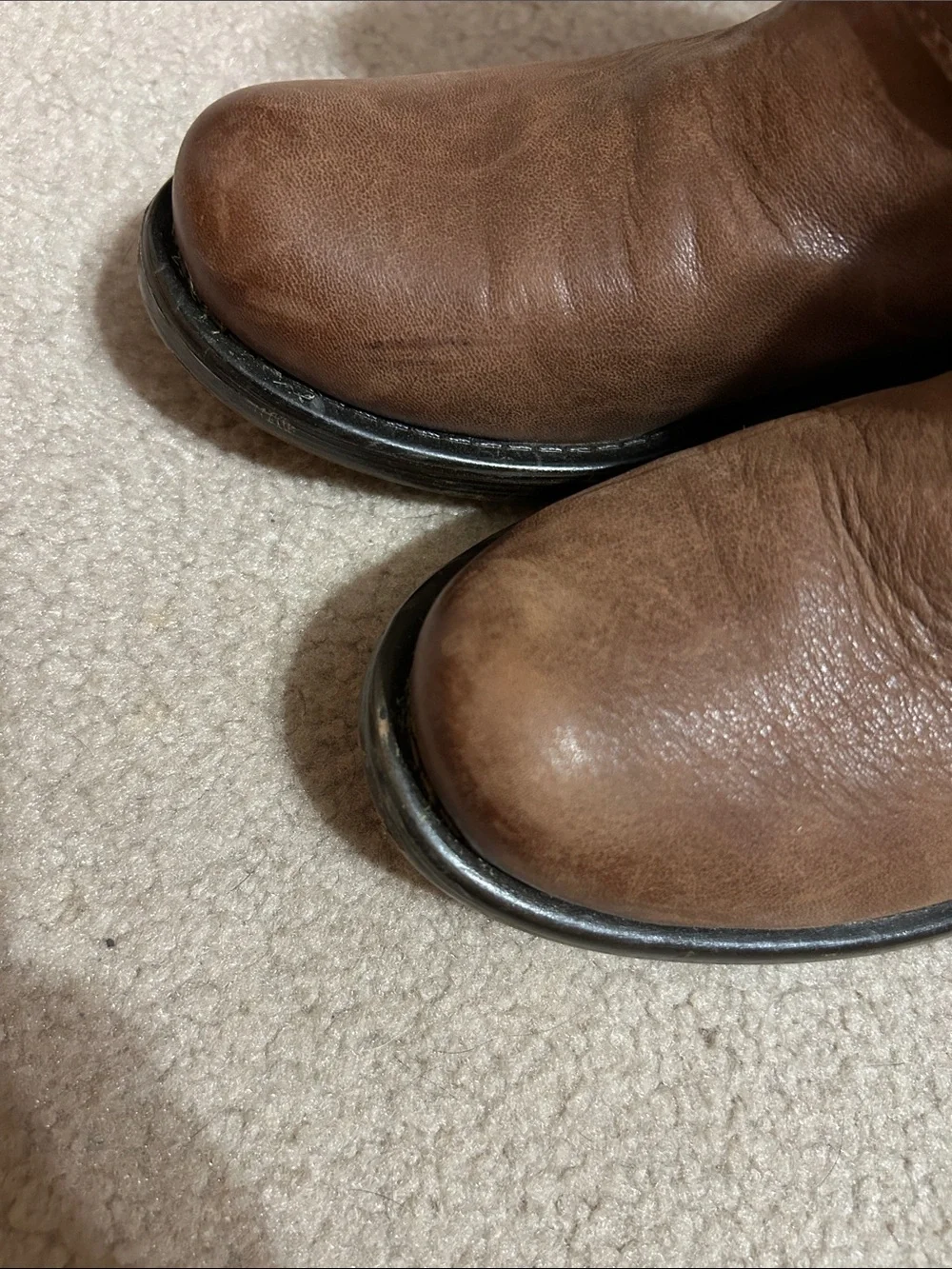 Lucky Brand Tan Brown Buckle Strap Ankle Boots